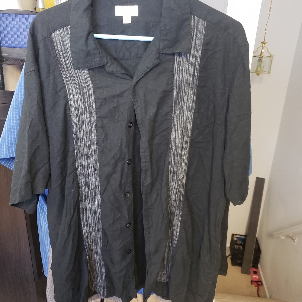 Black button down shirt